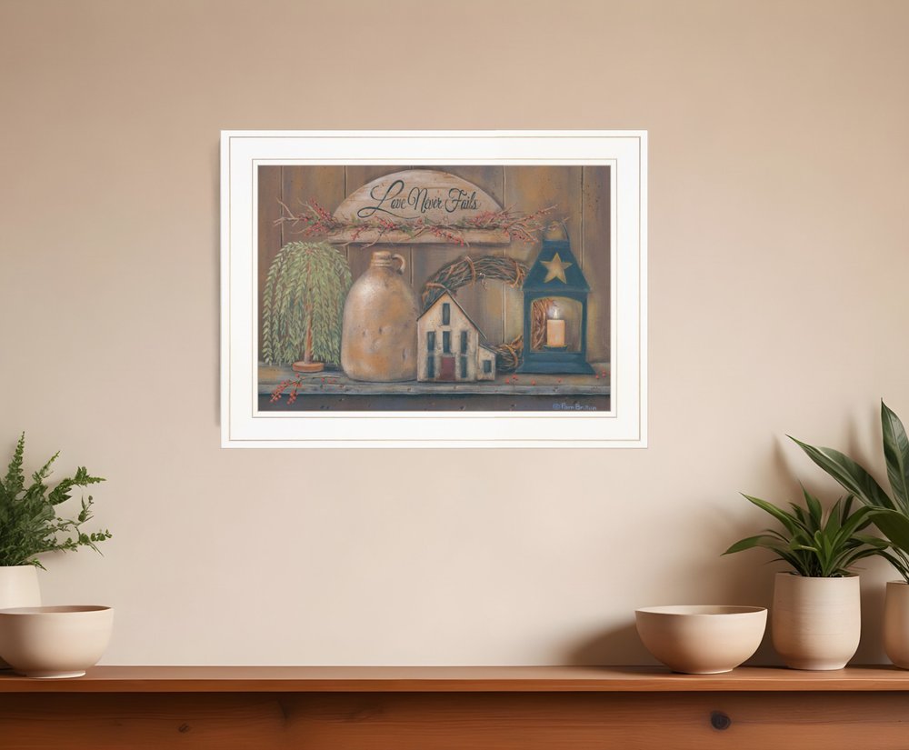 Love Never Fails 5 White Framed Print Wall Art HomeRoots