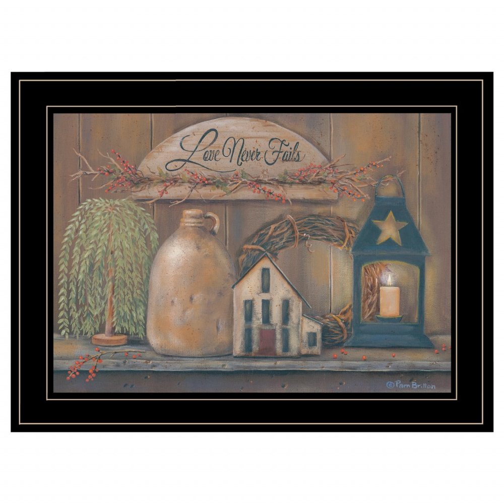 Love Never Fails 6 Black Framed Print Wall Art HomeRoots