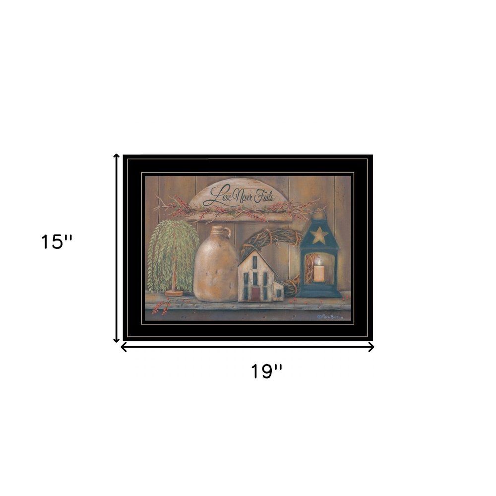 Love Never Fails 6 Black Framed Print Wall Art HomeRoots