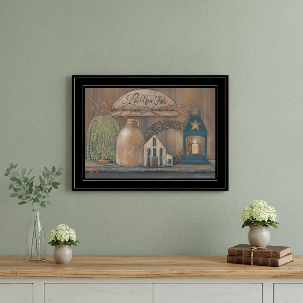 Love Never Fails 6 Black Framed Print Wall Art HomeRoots