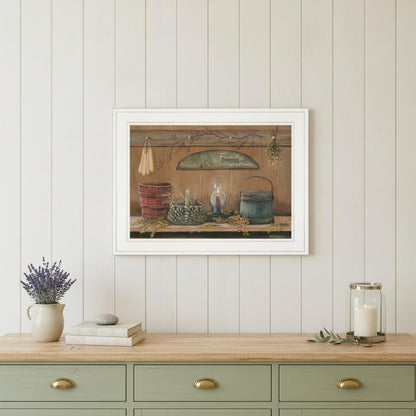 Treasures on the Shelf I 2 White Framed Print Wall Art HomeRoots