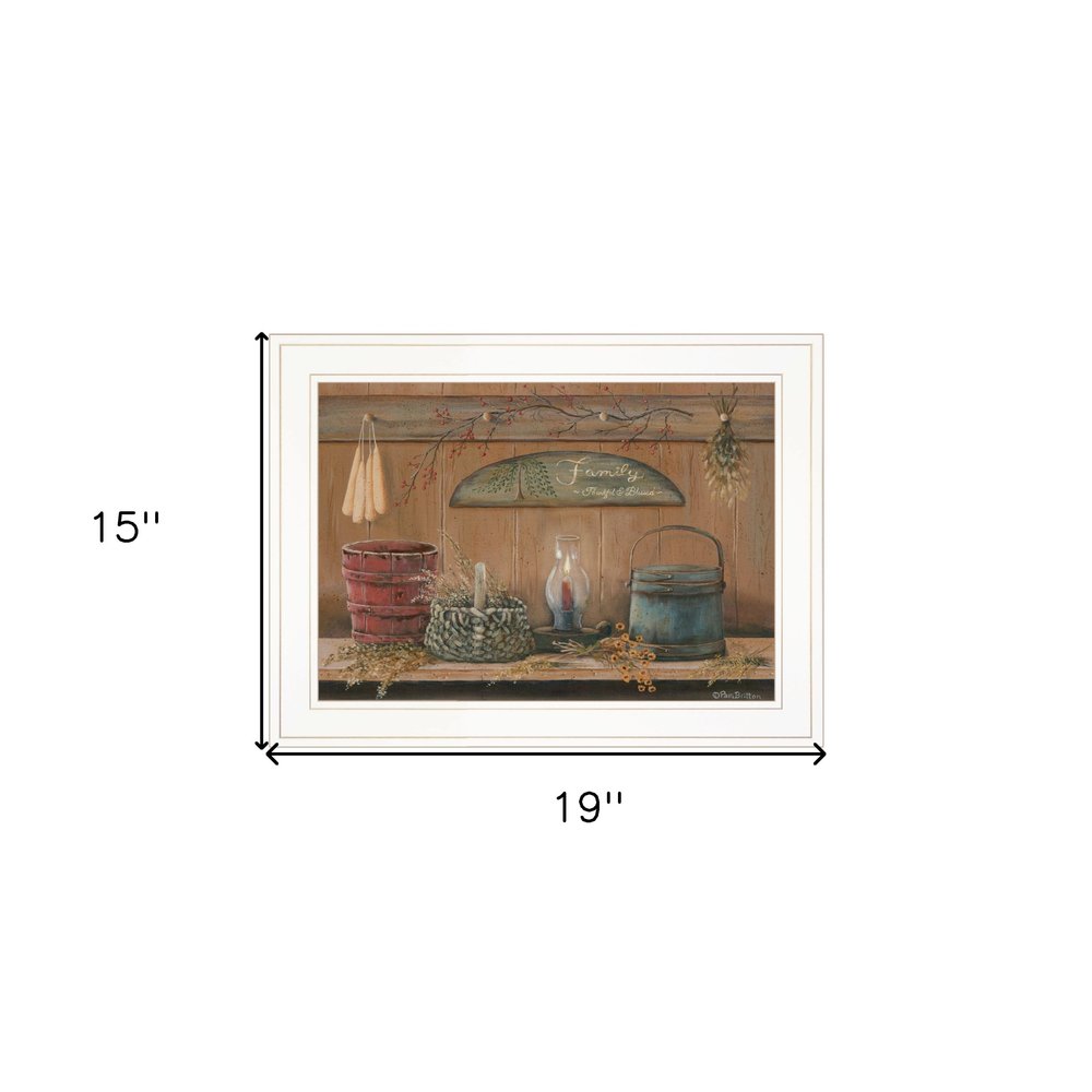 Treasures on the Shelf I 2 White Framed Print Wall Art HomeRoots