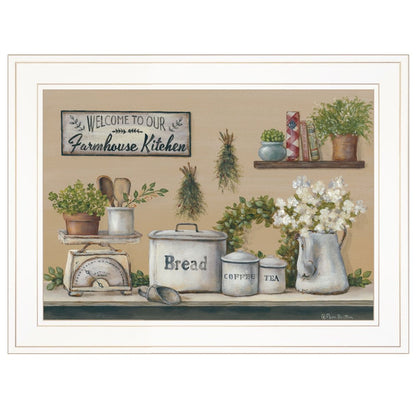 Garden Farmhouse Kitchen White Framed Print Kitchen Wall Art HomeRoots