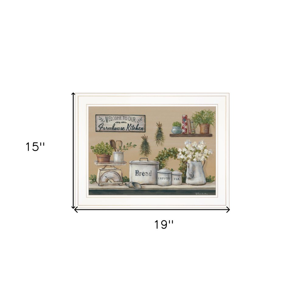 Garden Farmhouse Kitchen White Framed Print Kitchen Wall Art HomeRoots