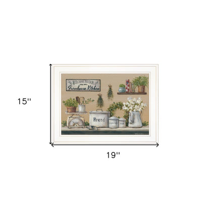 Garden Farmhouse Kitchen White Framed Print Kitchen Wall Art HomeRoots