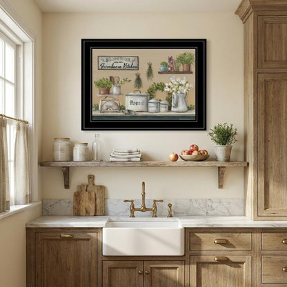 Garden Farmhouse Kitchen Black Framed Print Kitchen Wall Art HomeRoots