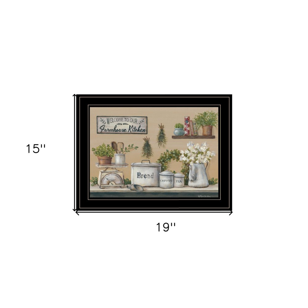 Garden Farmhouse Kitchen Black Framed Print Kitchen Wall Art HomeRoots