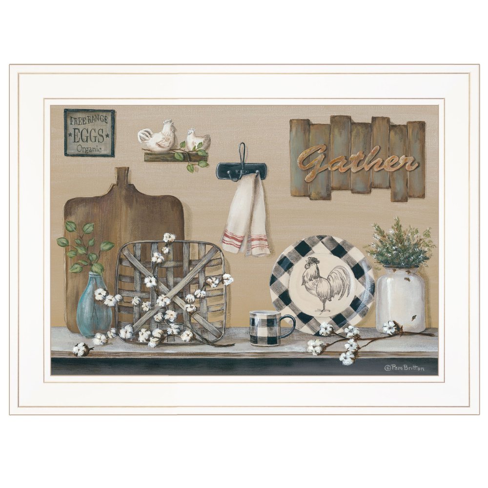 Farmhouse Kitchen White Framed Print Kitchen Wall Art HomeRoots