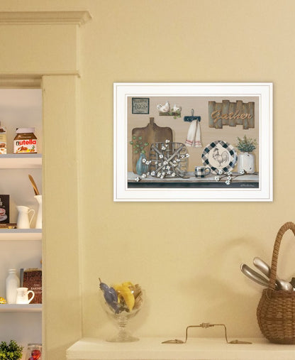 Farmhouse Kitchen White Framed Print Kitchen Wall Art HomeRoots