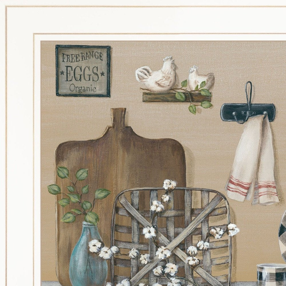 Farmhouse Kitchen White Framed Print Kitchen Wall Art HomeRoots