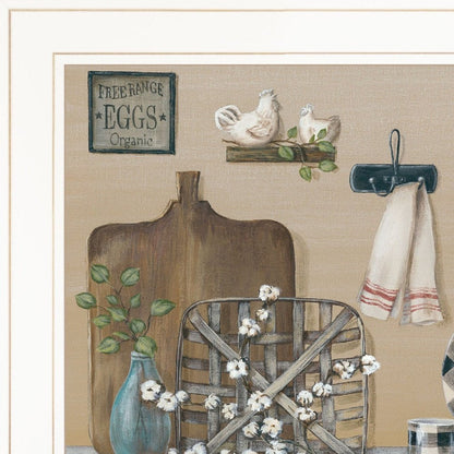 Farmhouse Kitchen White Framed Print Kitchen Wall Art HomeRoots