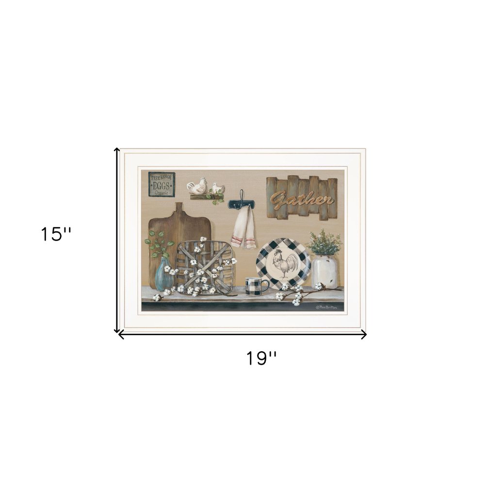 Farmhouse Kitchen White Framed Print Kitchen Wall Art HomeRoots
