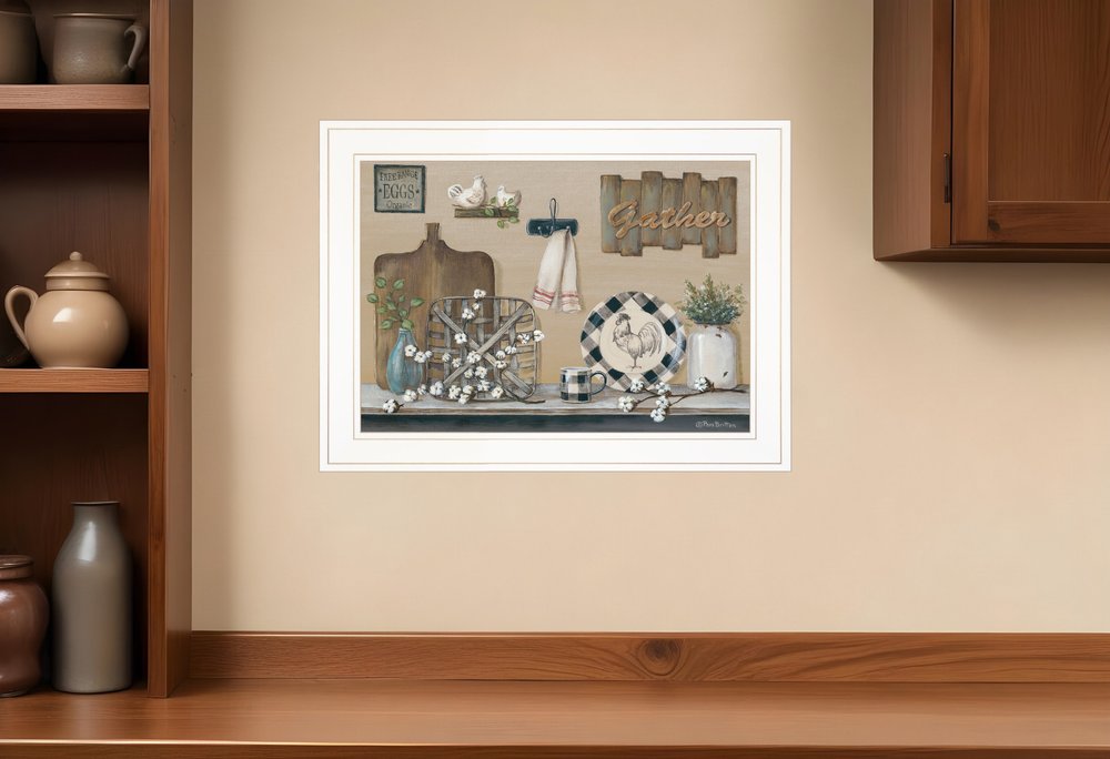 Farmhouse Kitchen White Framed Print Kitchen Wall Art HomeRoots