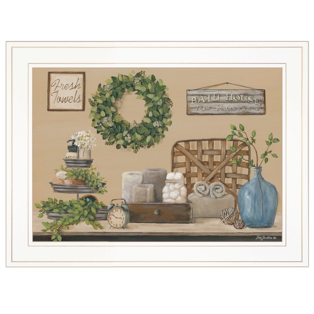 Farmhouse Bath I 2 White Framed Print Bathroom Wall Art HomeRoots