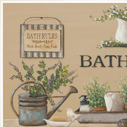 Farmhouse Bath White Framed Print Bathroom Wall Art HomeRoots