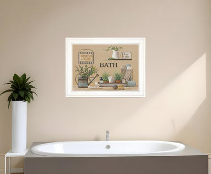 Farmhouse Bath White Framed Print Bathroom Wall Art HomeRoots
