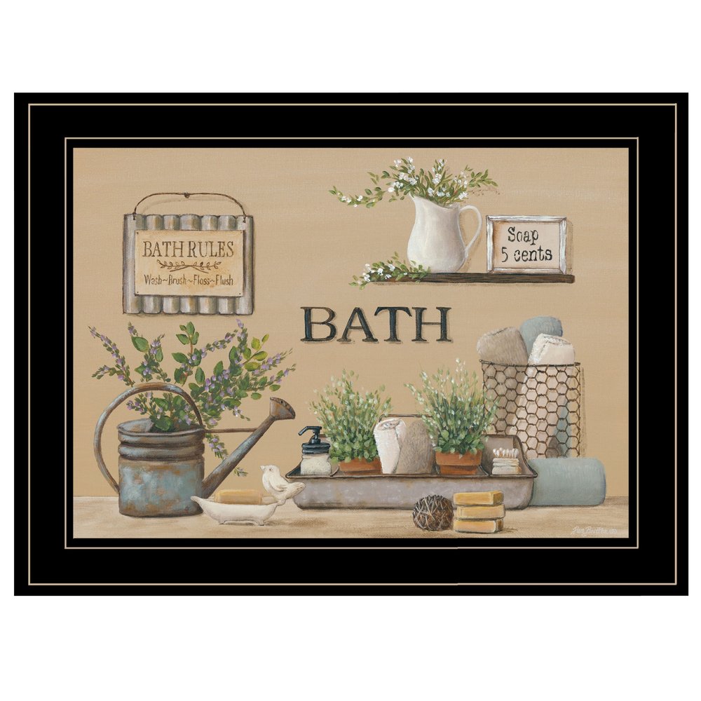 Farmhouse Bath Black Framed Print Bathroom Wall Art HomeRoots
