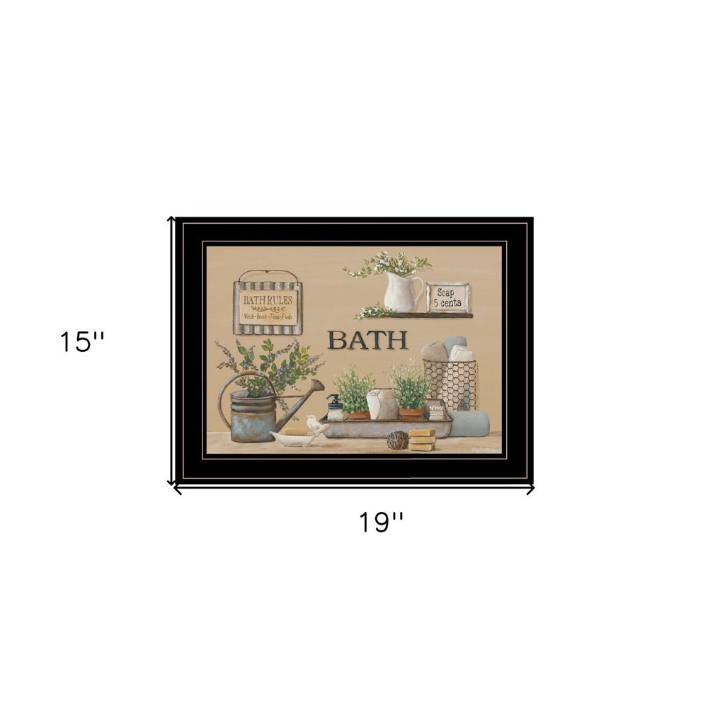 Farmhouse Bath Black Framed Print Bathroom Wall Art HomeRoots
