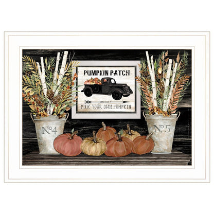 Pumpkin Patch Still Life 2 White Framed Print Wall Art HomeRoots