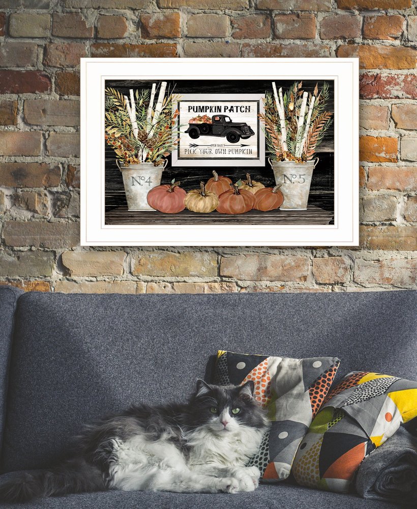 Pumpkin Patch Still Life 2 White Framed Print Wall Art HomeRoots