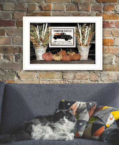 Pumpkin Patch Still Life 2 White Framed Print Wall Art HomeRoots