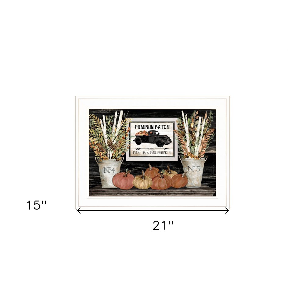 Pumpkin Patch Still Life 2 White Framed Print Wall Art HomeRoots