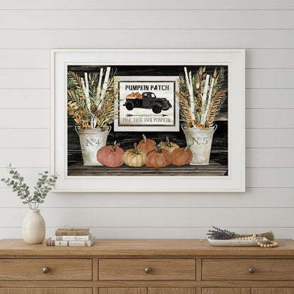 Pumpkin Patch Still Life 2 White Framed Print Wall Art HomeRoots