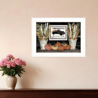 Pumpkin Patch Still Life 2 White Framed Print Wall Art HomeRoots