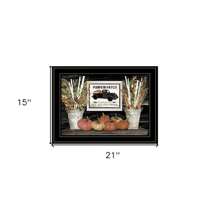 Pumpkin Patch Still Life 3 Black Framed Print Wall Art HomeRoots
