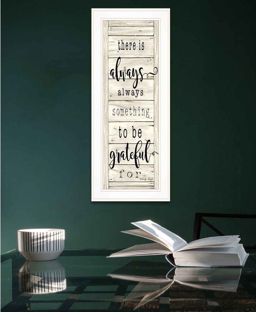 Be Grateful Collection 1 White Framed Print Wall Art HomeRoots