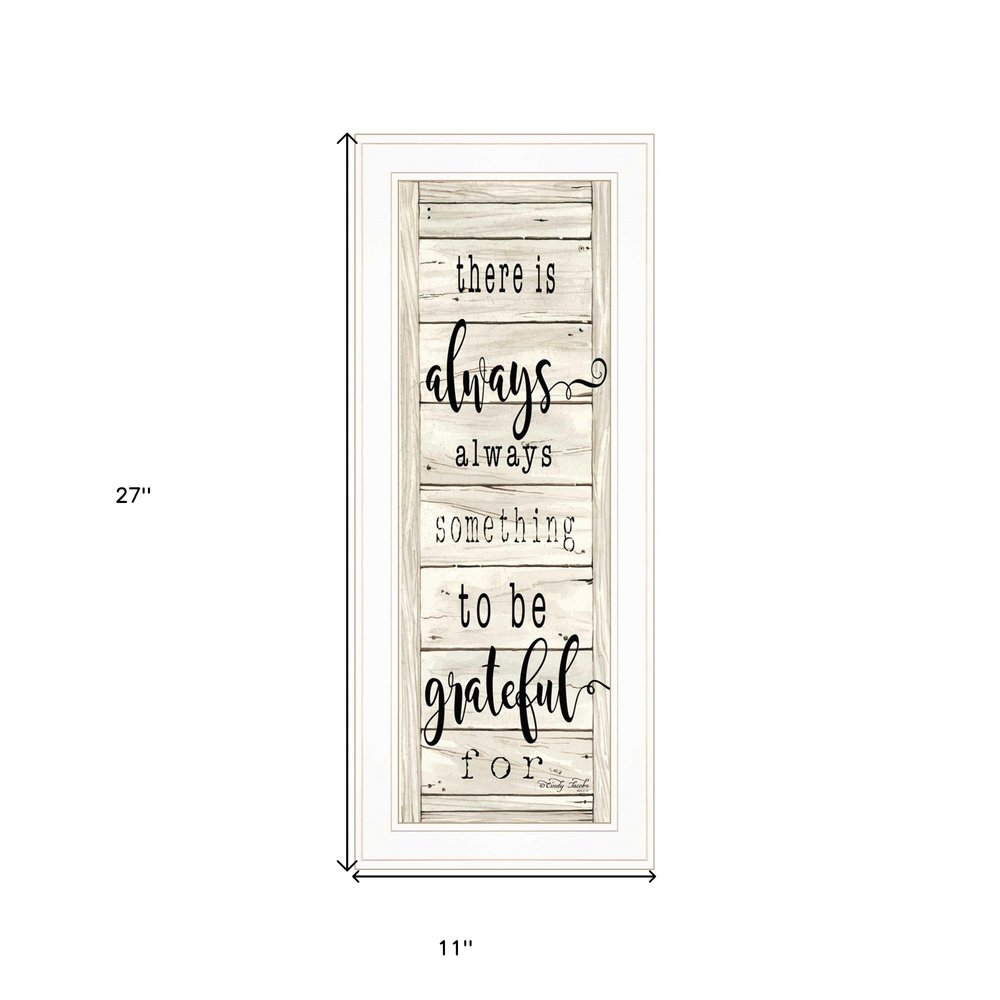 Be Grateful Collection 1 White Framed Print Wall Art HomeRoots