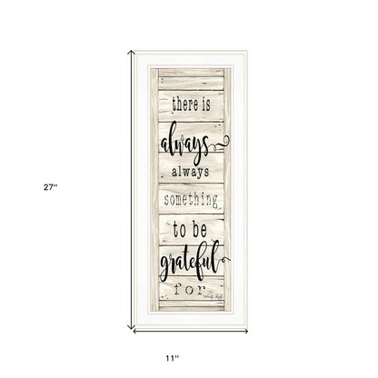 Be Grateful Collection 1 White Framed Print Wall Art HomeRoots