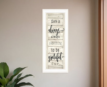 Be Grateful Collection 1 White Framed Print Wall Art HomeRoots