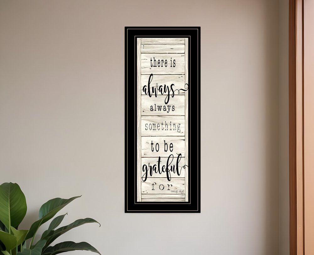Be Grateful Collection 2 Black Framed Print Wall Art HomeRoots
