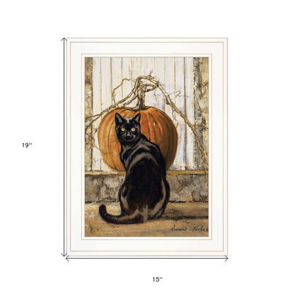 Black Cat 1 White Framed Print Wall Art HomeRoots