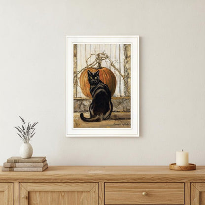 Black Cat 1 White Framed Print Wall Art HomeRoots