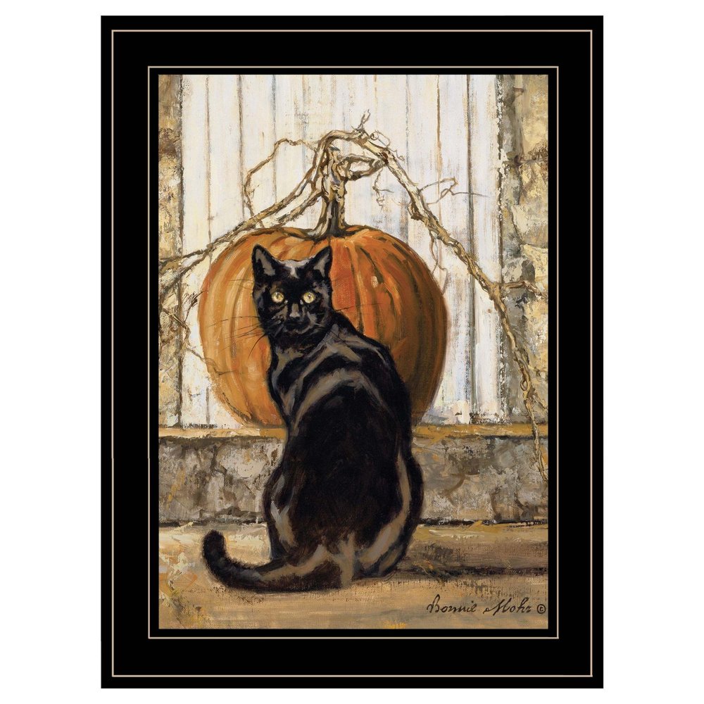 Black Cat 2 Black Framed Print Wall Art HomeRoots