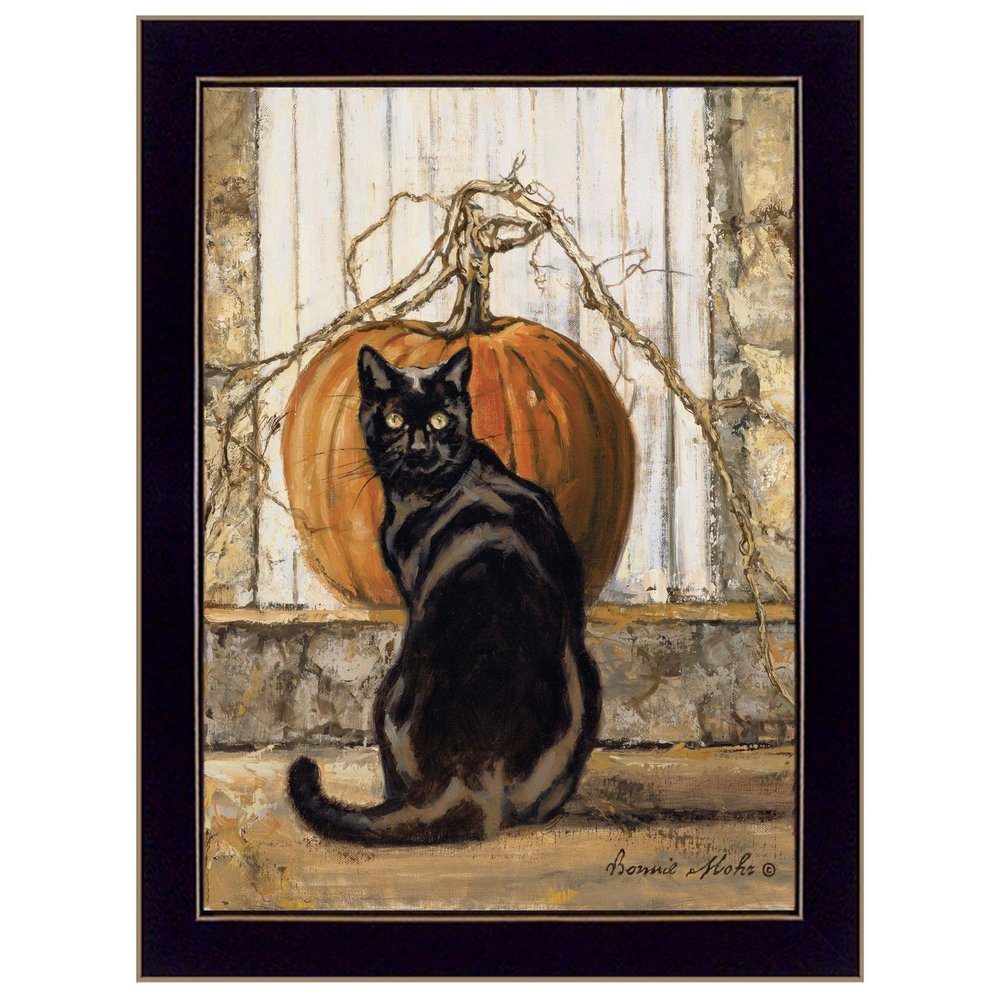 Black Cat 3 Black Framed Print Wall Art HomeRoots