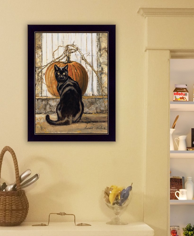 Black Cat 3 Black Framed Print Wall Art HomeRoots