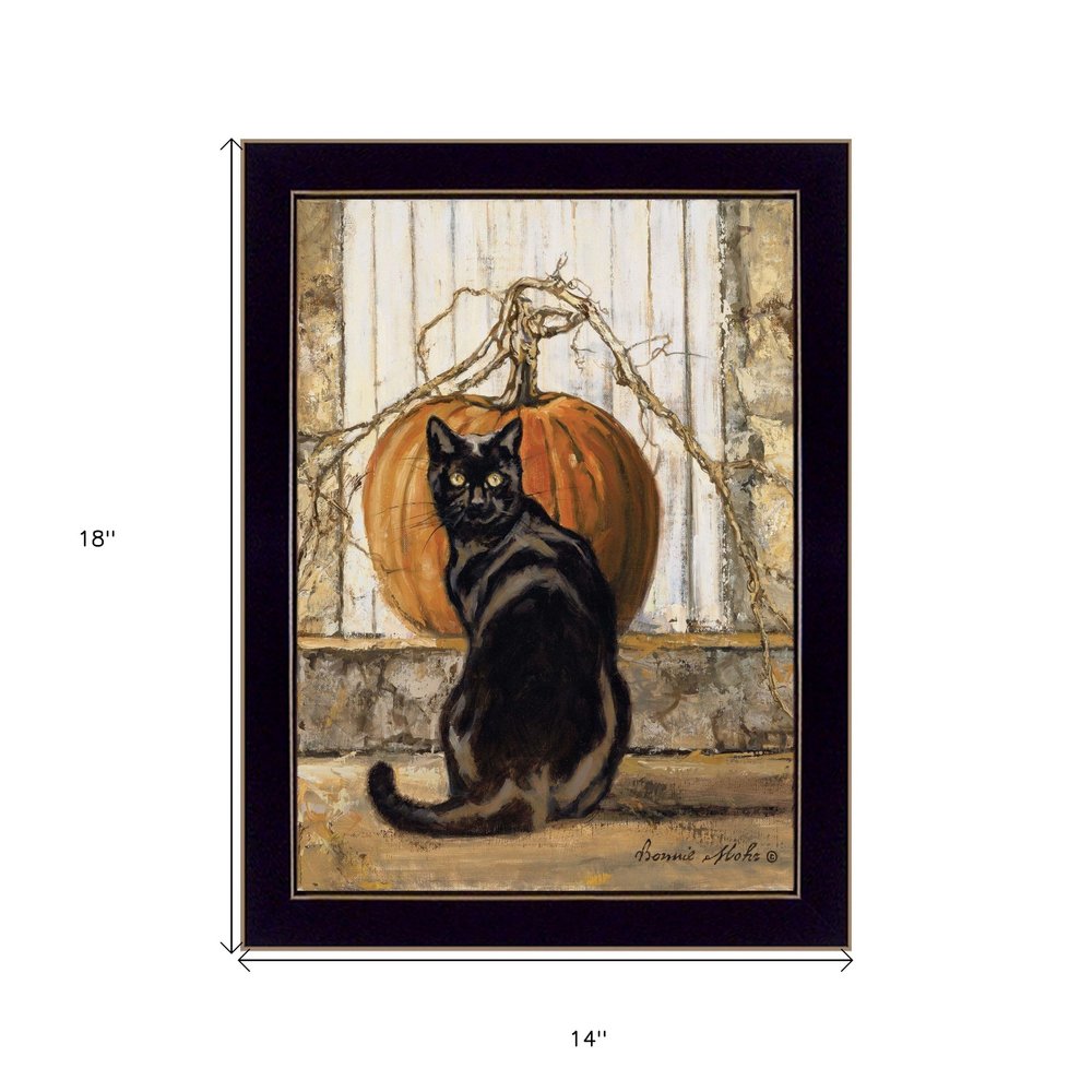 Black Cat 3 Black Framed Print Wall Art HomeRoots