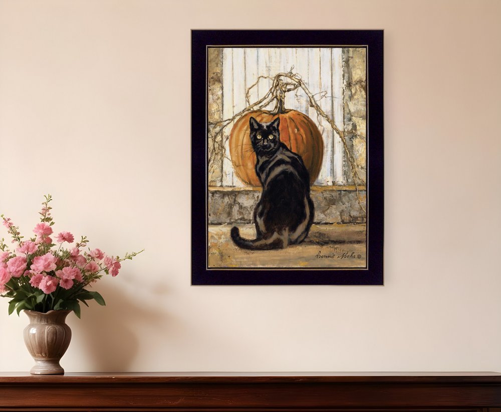 Black Cat 3 Black Framed Print Wall Art HomeRoots