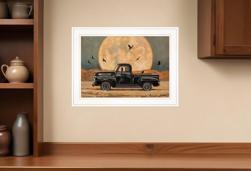 Harvest Moon 3 White Framed Print Kitchen Wall Art HomeRoots