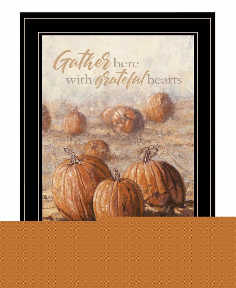 Gather Here with Grateful Hearts 2 Black Framed Print Wall Art HomeRoots