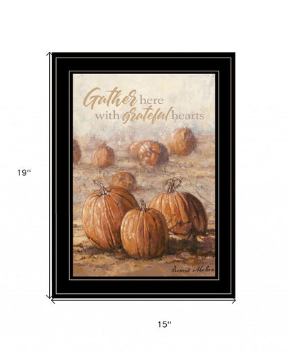 Gather Here with Grateful Hearts 2 Black Framed Print Wall Art HomeRoots