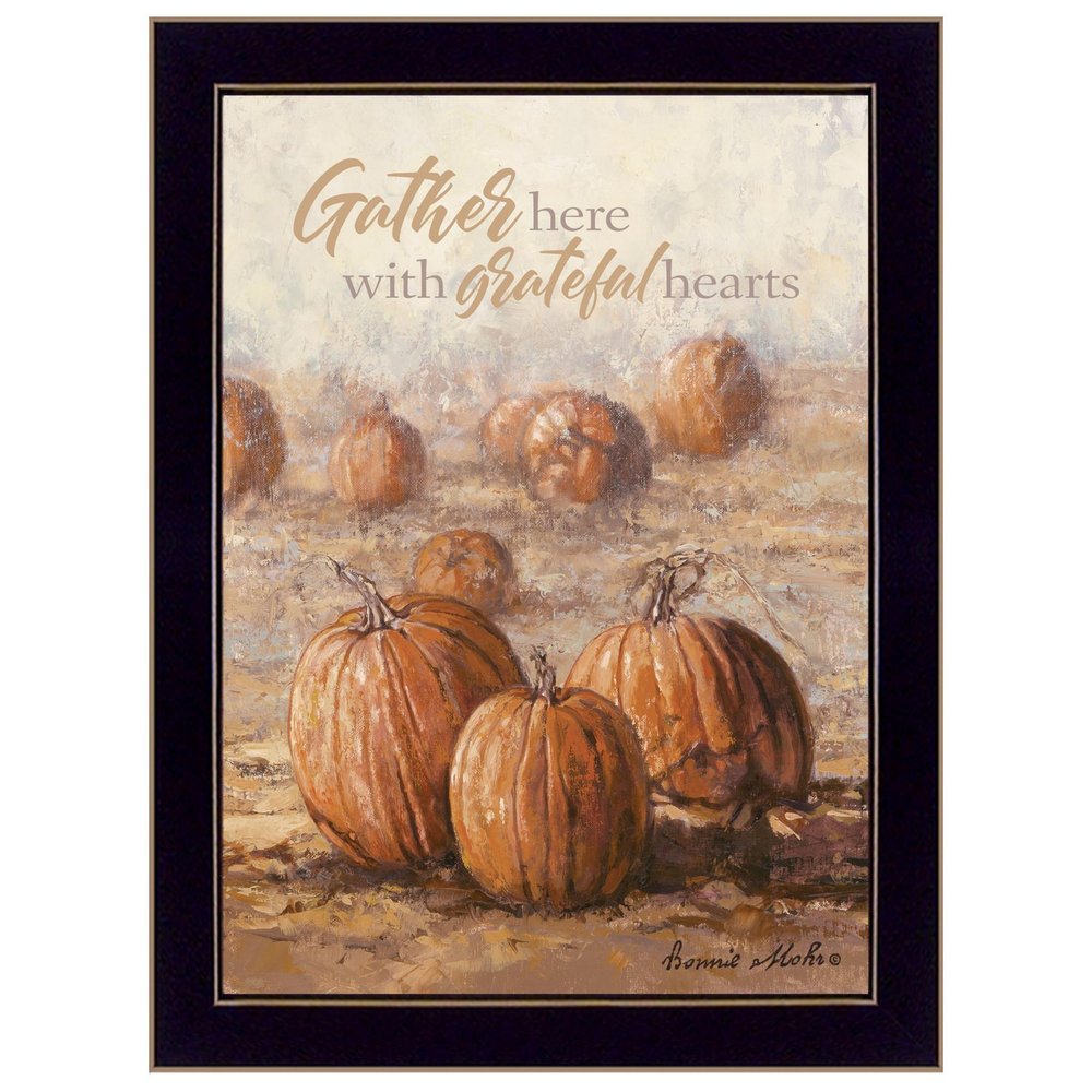 Gather Here With Grateful Hearts 3 Black Framed Print Wall Art HomeRoots