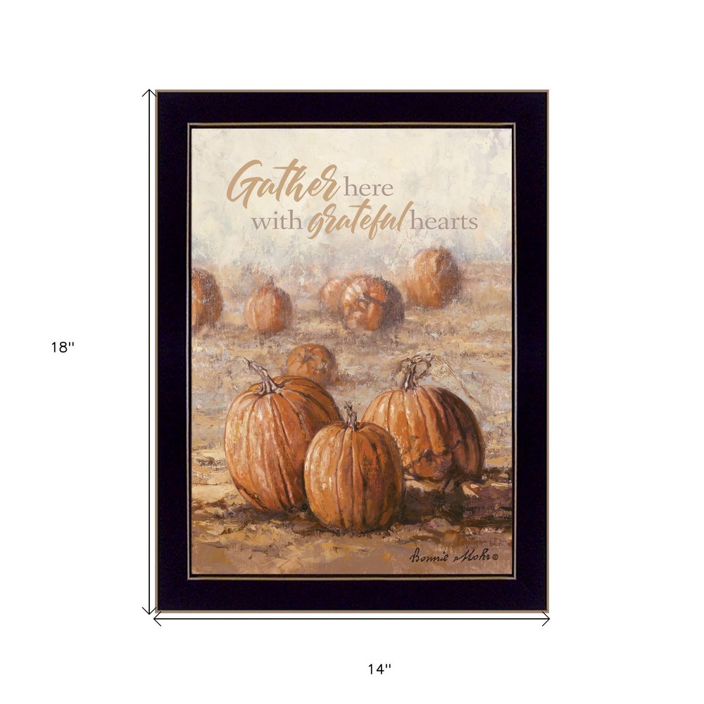 Gather Here With Grateful Hearts 3 Black Framed Print Wall Art HomeRoots