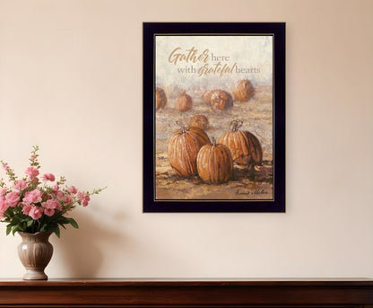 Gather Here With Grateful Hearts 3 Black Framed Print Wall Art HomeRoots