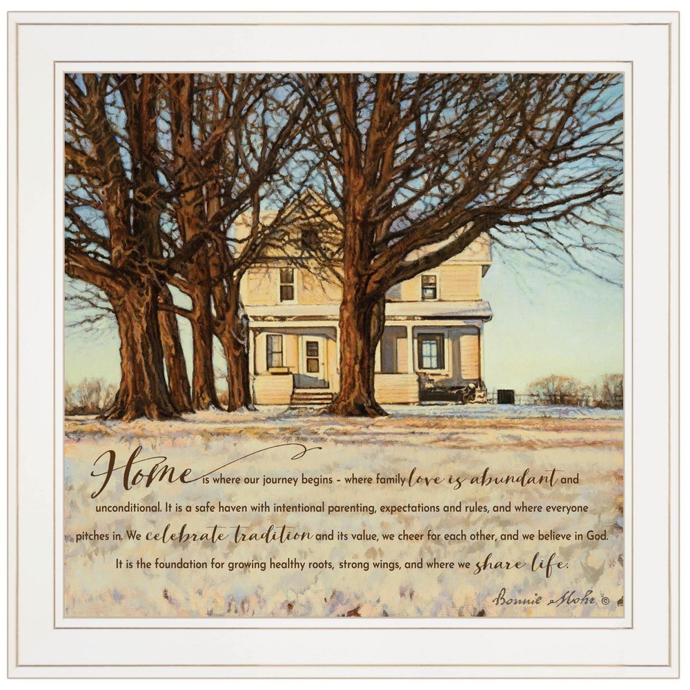 Home 1 White Framed Print Wall Art HomeRoots