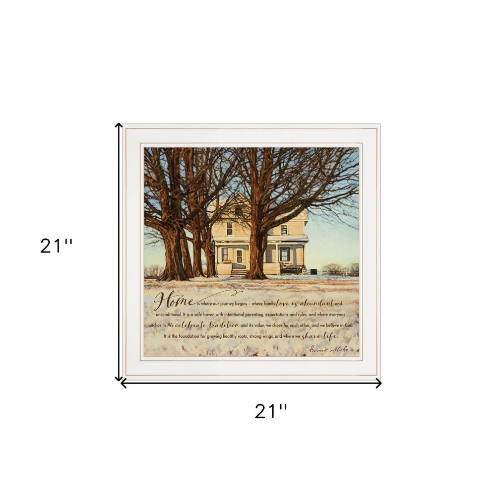 Home 1 White Framed Print Wall Art HomeRoots