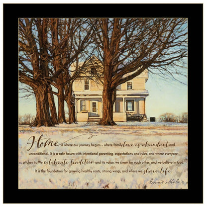 Home 3 Black Framed Print Wall Art HomeRoots